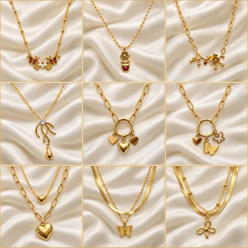 18k gold coloured stainless steel Charmed Necklace series 2