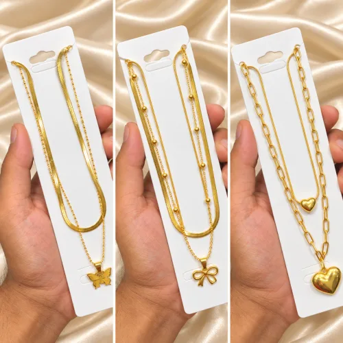 18k gold coloured stainless steel Necklace series 3