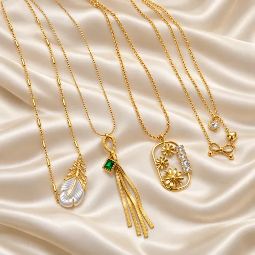 18k gold coloured stainless steel Necklace series 4