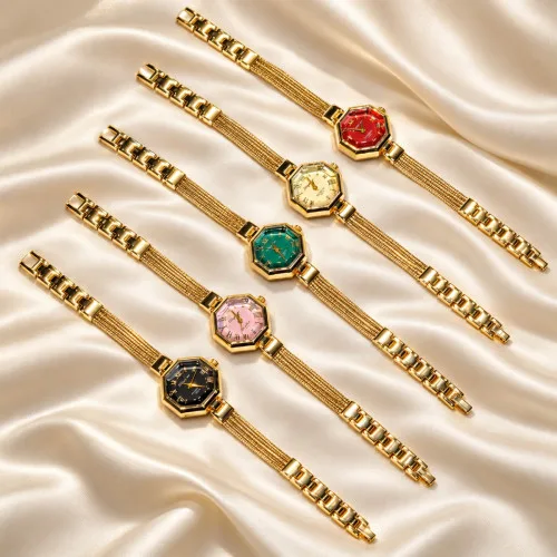 Eliyina Gedi Elegant Octagonal Dial Chain Bracelet Watches