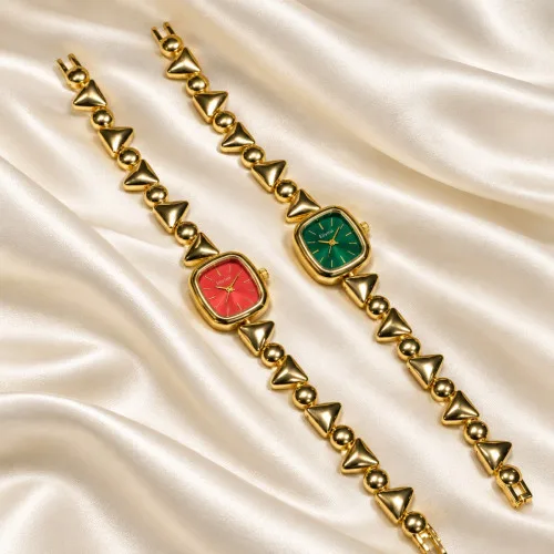 Eliyina Luxury Triangle Geometric Link Chain Bracelet Watches