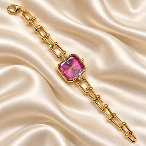 Eliyina Square U-Shape Chain Link Bracelet Watch