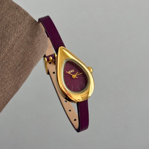 IEKE Luxury Watch For Woman Genuine Leather Stainless Steel Waterprof