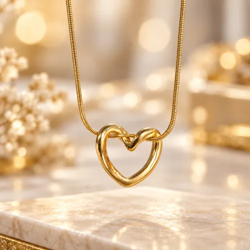 Minimalist Twisted Heart Pendant