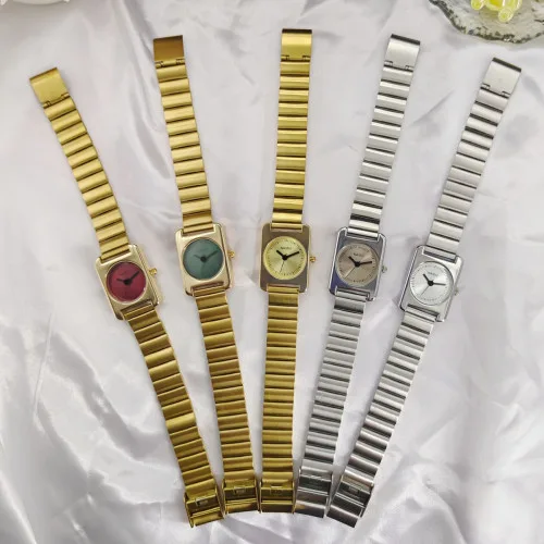 NAIDU retro square rectangular quartz watches