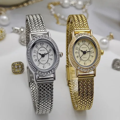 NAIDU Watch - Item 7 Model 3 - Oval Crystal Mesh Bracelet
