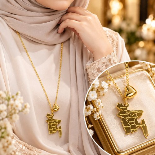 SS Bangladesh Map Necklace Test