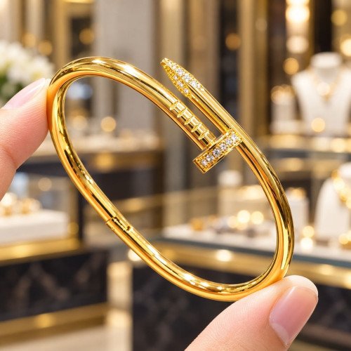 SS Cartier Nail Stone bracelet