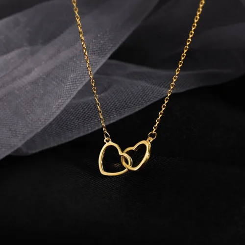 SS Double Love Necklace