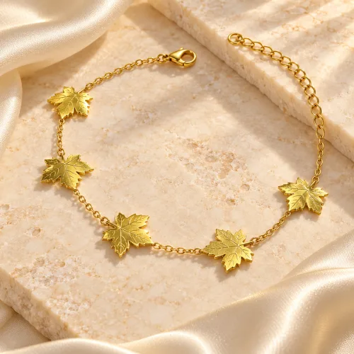 SS Maple leaf Chain bracelet