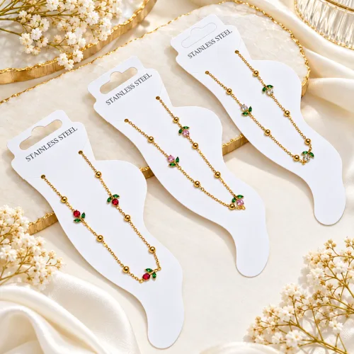 SS Mini Tulip Anklet