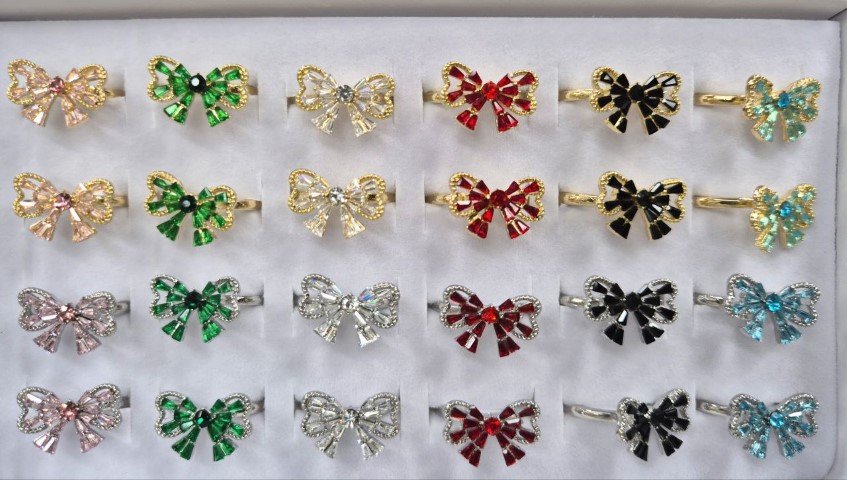 Alloy Adjustable Ring 24Pcs- #10