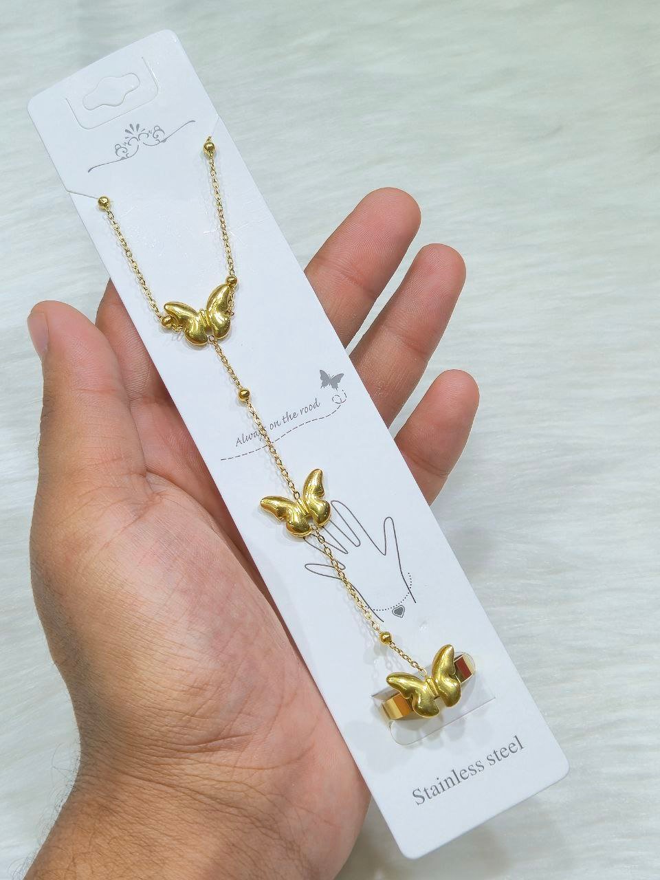 SS Wrist Ring Chain Bracelet Aliban!#8