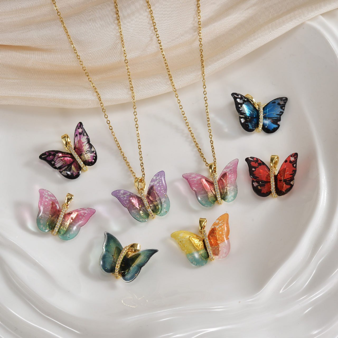 SS Necklace Butterfly # 8