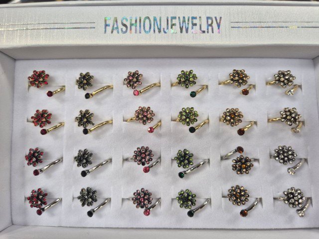 Alloy Adjustable Ring 24Pcs- #8