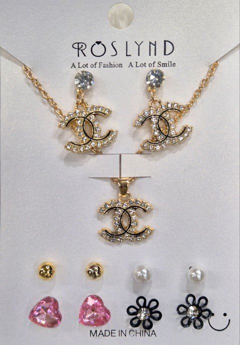 Combo 5Pair Earring Necklace #7