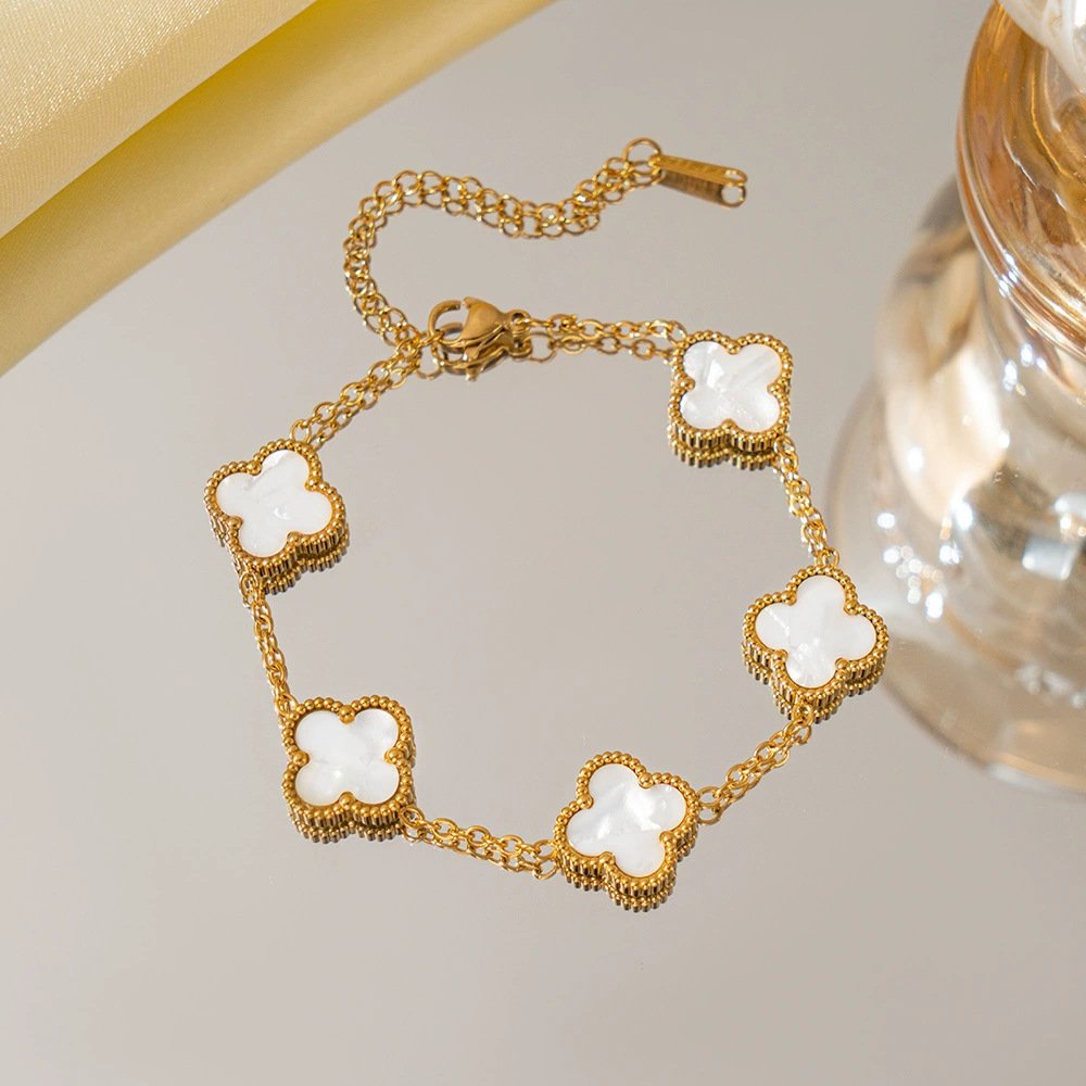 4Clover Steel bracelets-White
