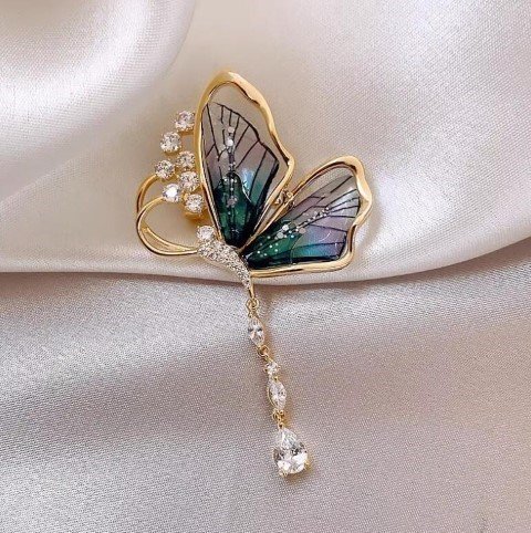 Butterfly Tassel Brooch-BHD095