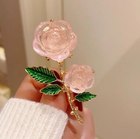 Acrylic Rose Brooch-BHD033