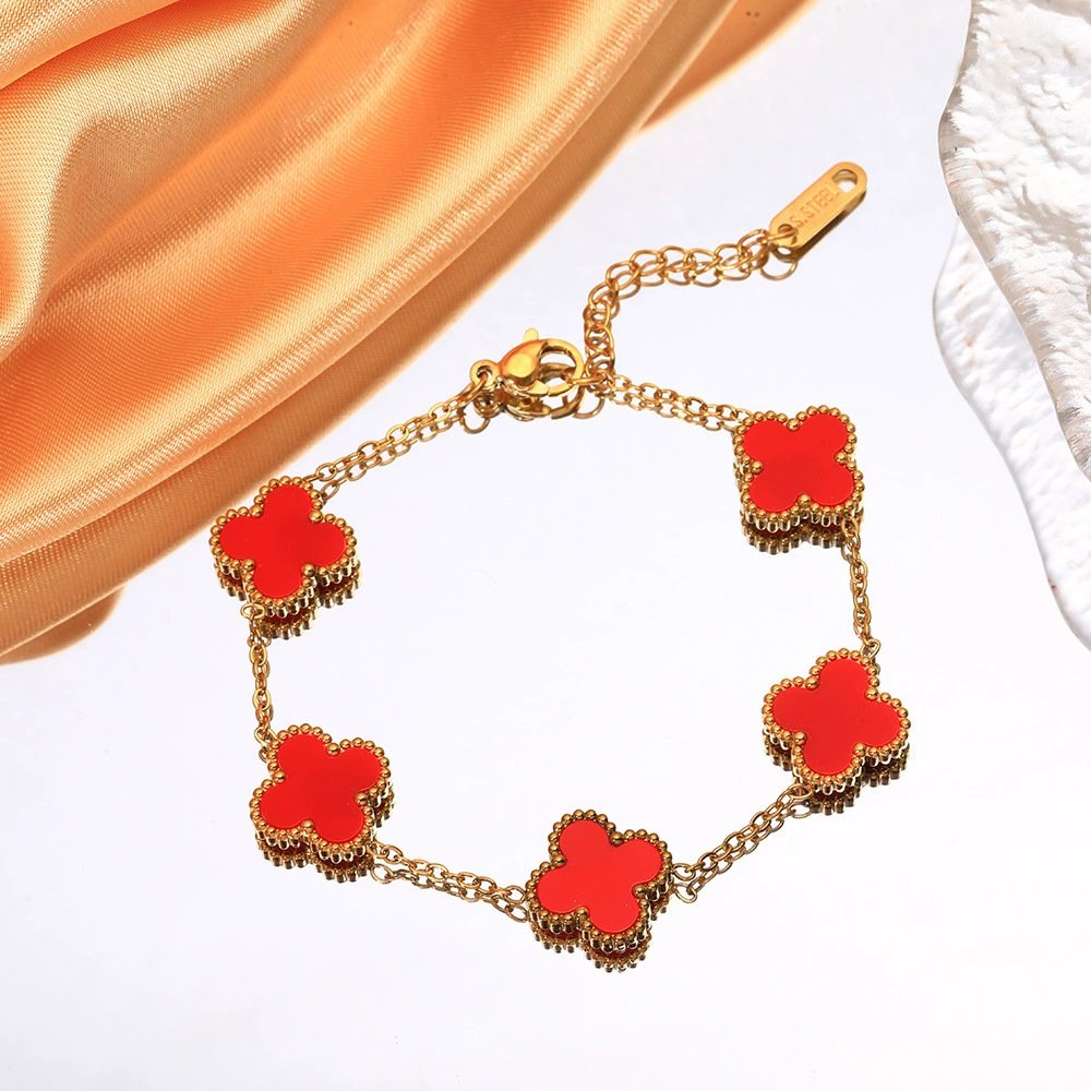 4Clover Steel bracelets-Red