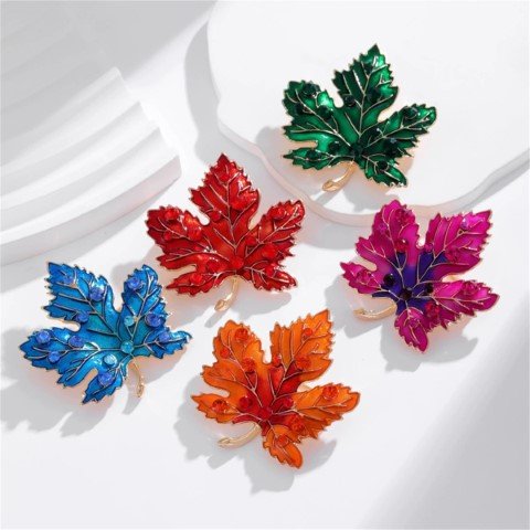 Tree Leaf Brooch 5 Color #41