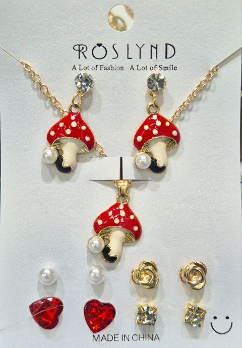 Combo 5Pair Earring Necklace #6