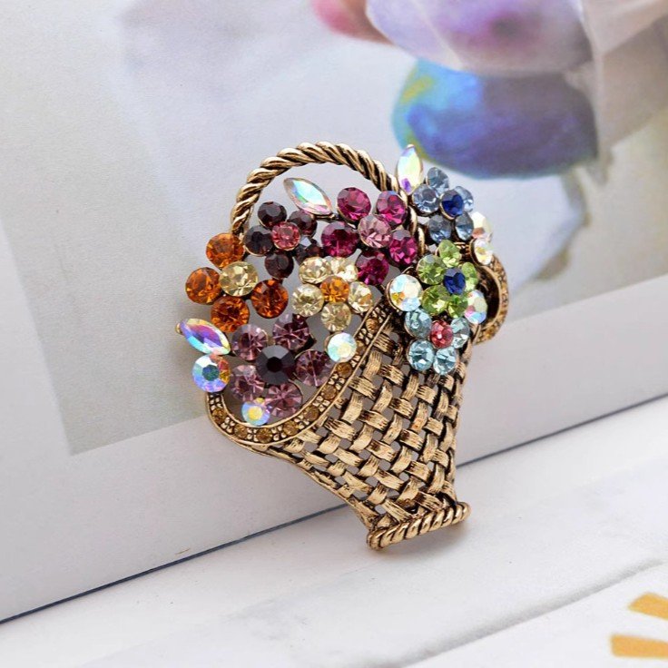 Flower Basket Brooch