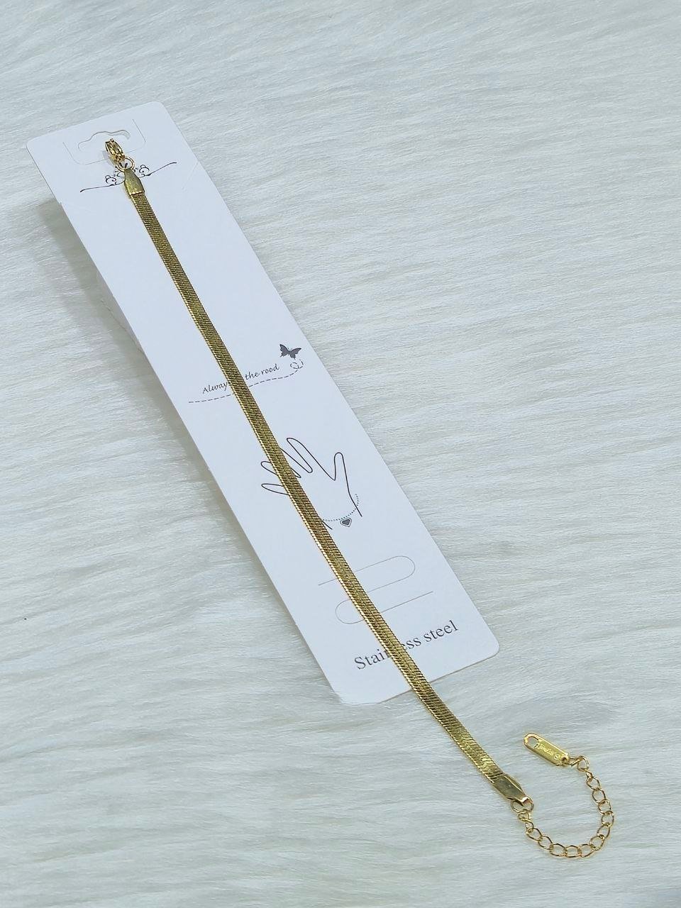 SS Snake Blade Anklet 4mm