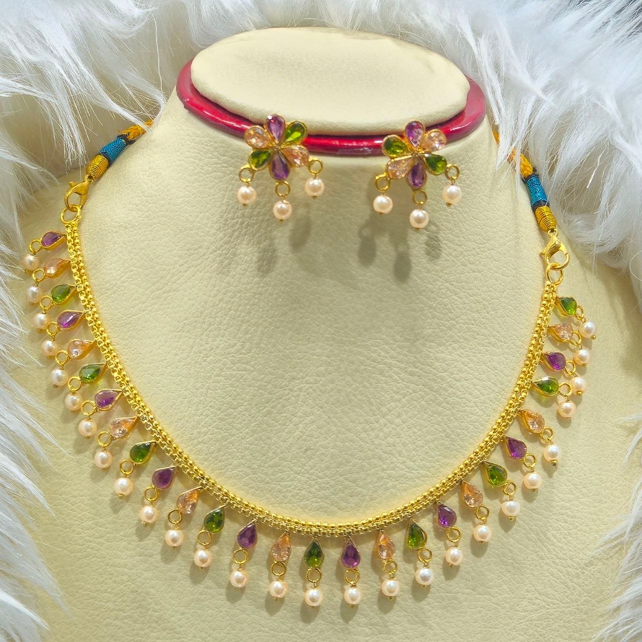Copper Gold Plate necklace Set