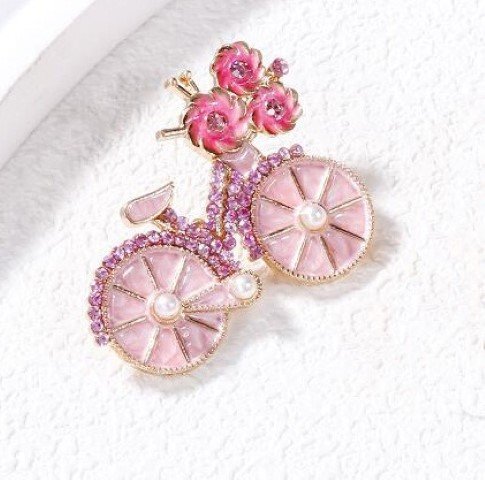 Cycle Pink Brooch-BHD024