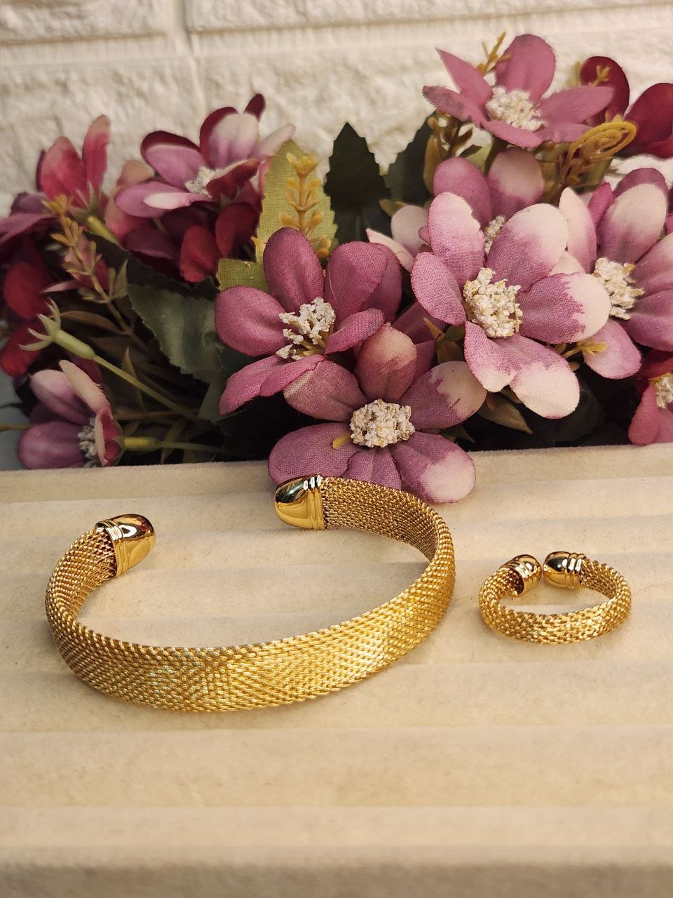 Cuff Bangle Bracelet With Ring #27