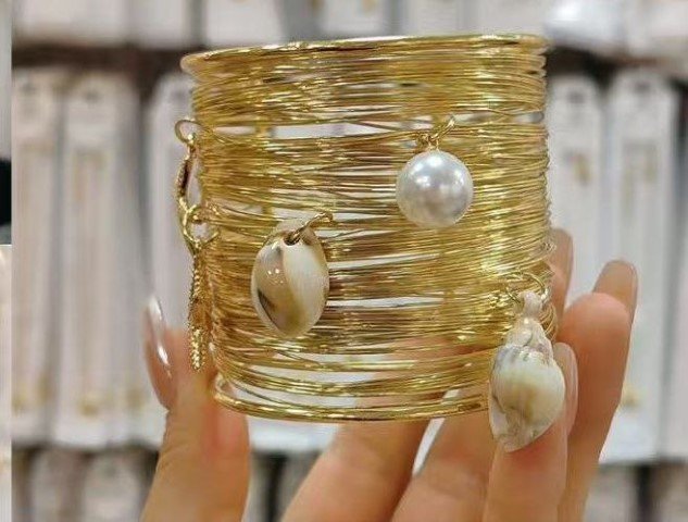 Cuff  Cowrie Shells Bracelet #46