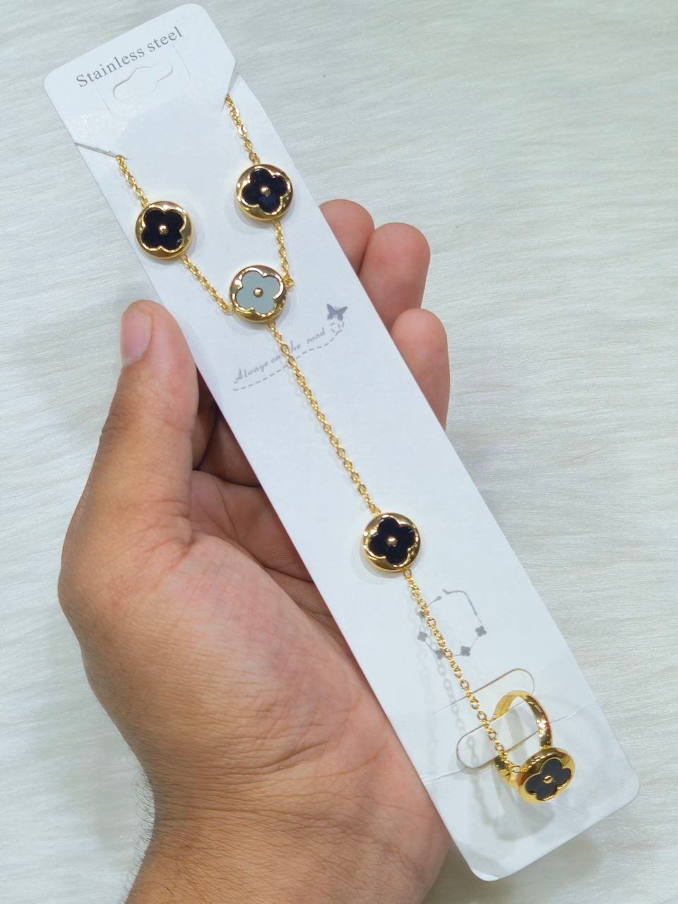 SS Wrist Ring Chain Bracelet Aliban!#19