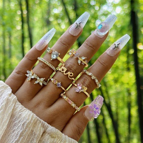 10Pcs Love Ring Set #4