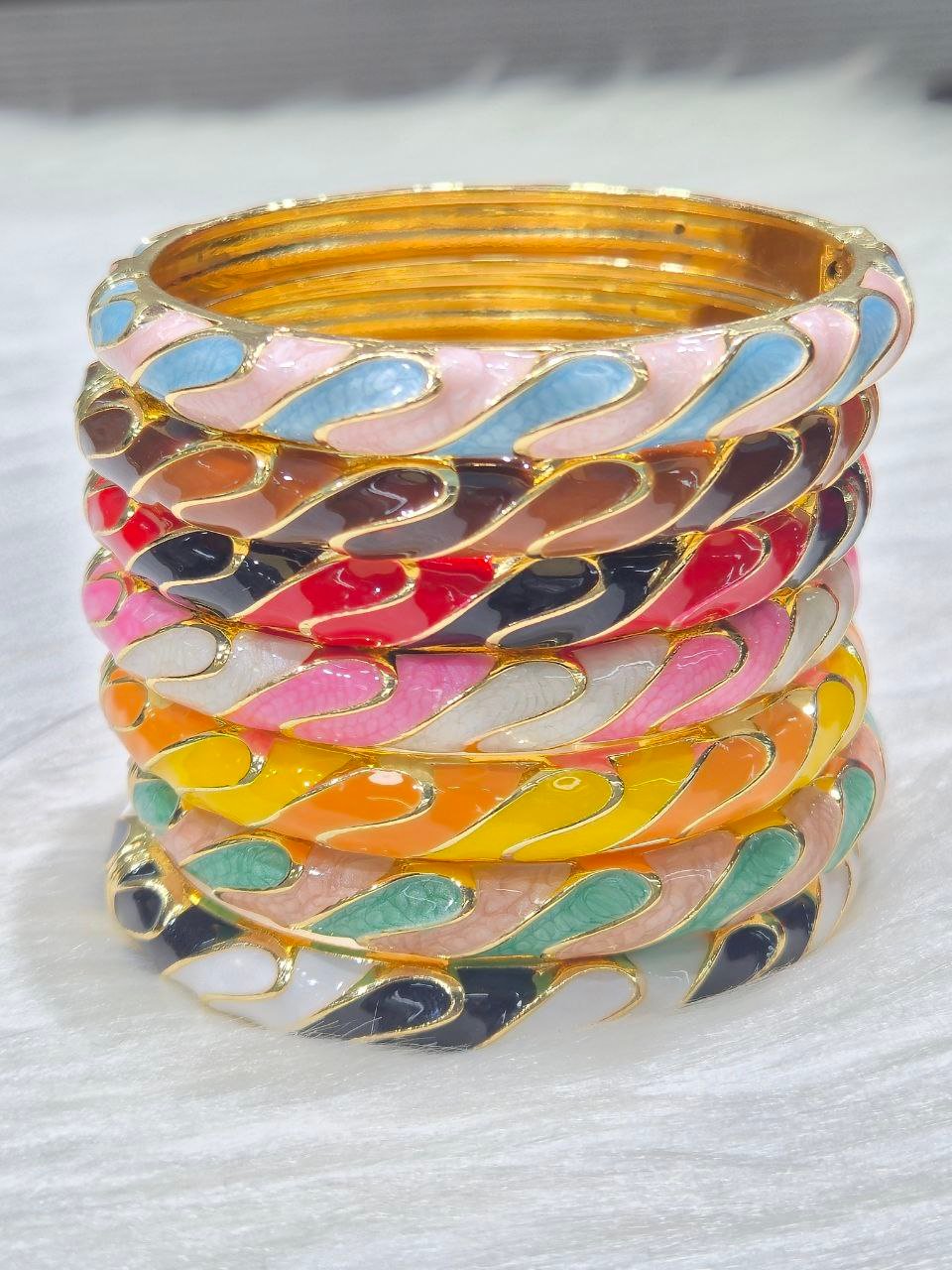 Colorful Oil-Drip Mina Bracelet #16