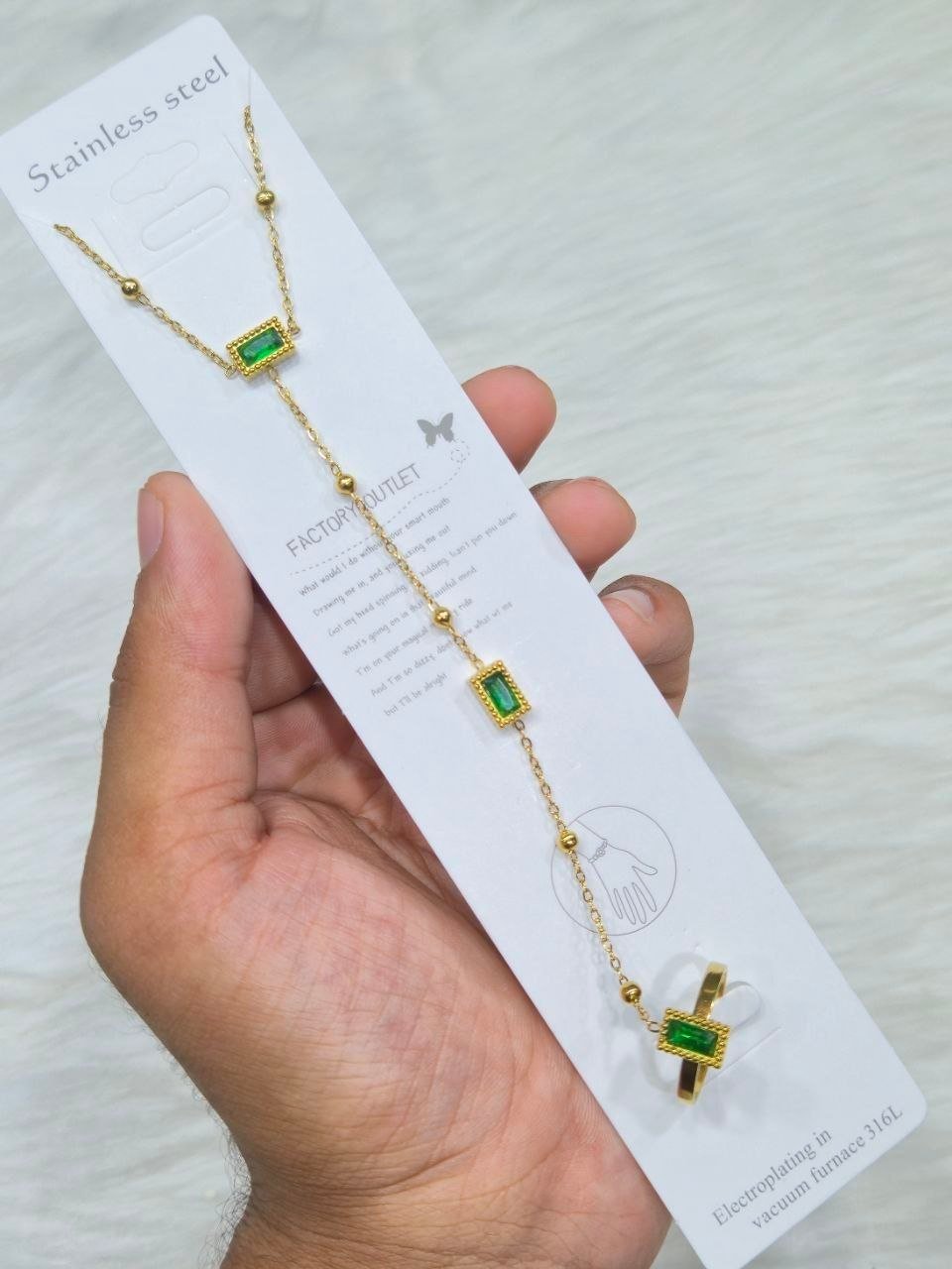 SS Wrist Ring Chain Bracelet Aliban 12